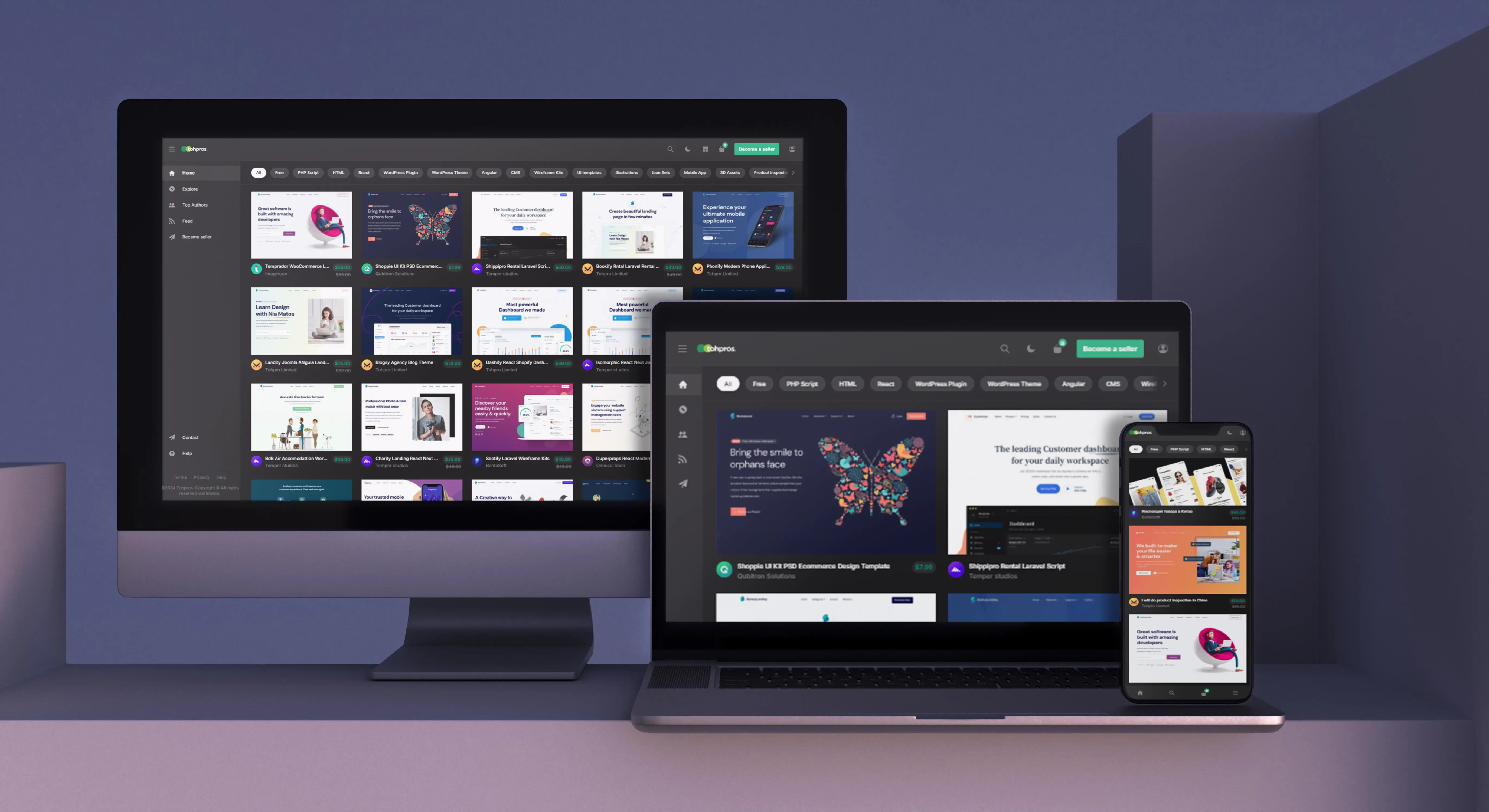 Marketplace React project With next js and laravel